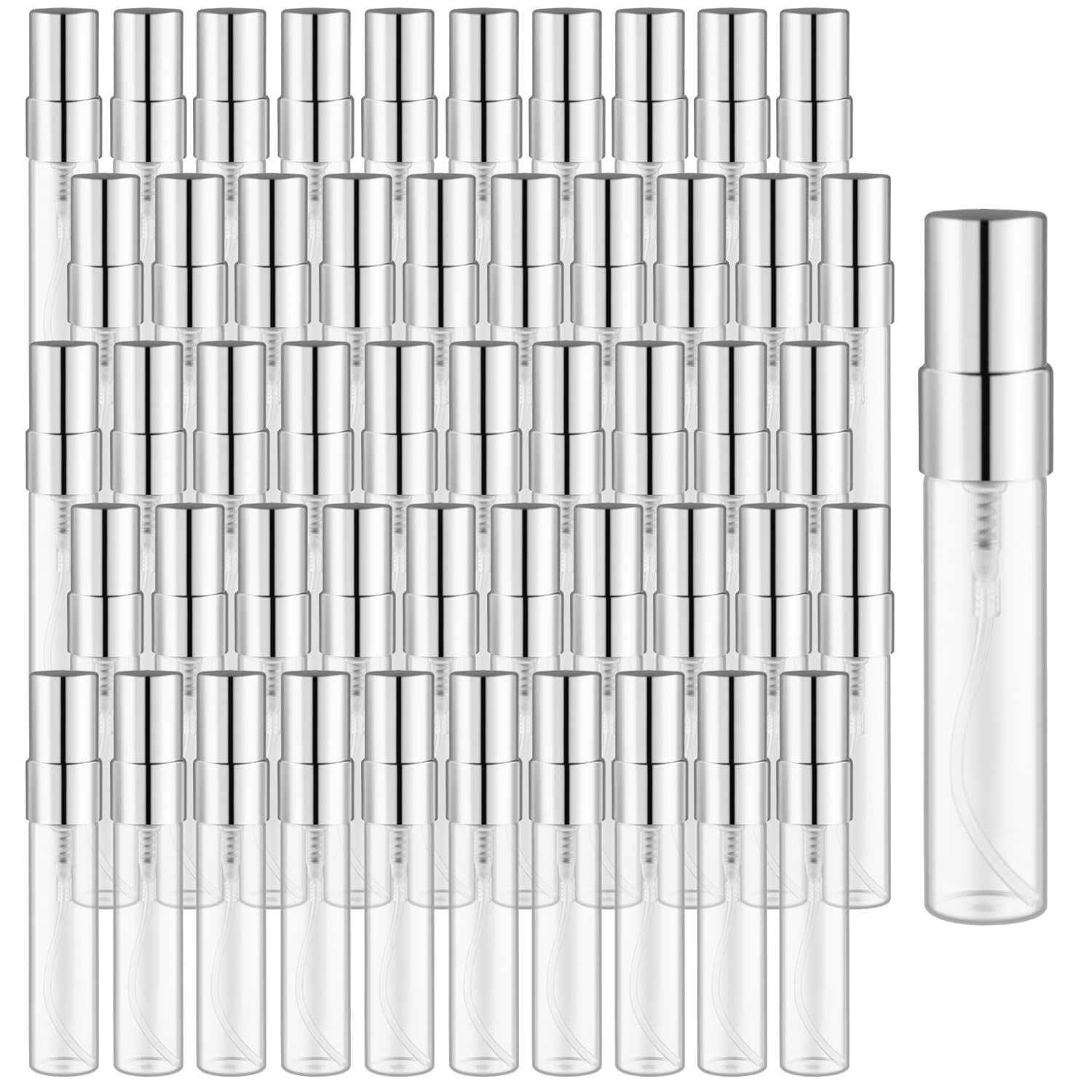 Mini Flaconi di Vetro a Nebbia Fine 5 ml/0,17 fl oz Trasparenti Vuote Ricaricabili per Campioni di Profumo Cosmetico Spray