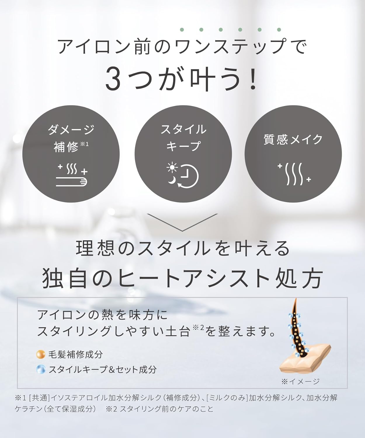 SALONIA サロニア スタイリングミルク (ストレート) 120mL ナチュラルハーブの香り