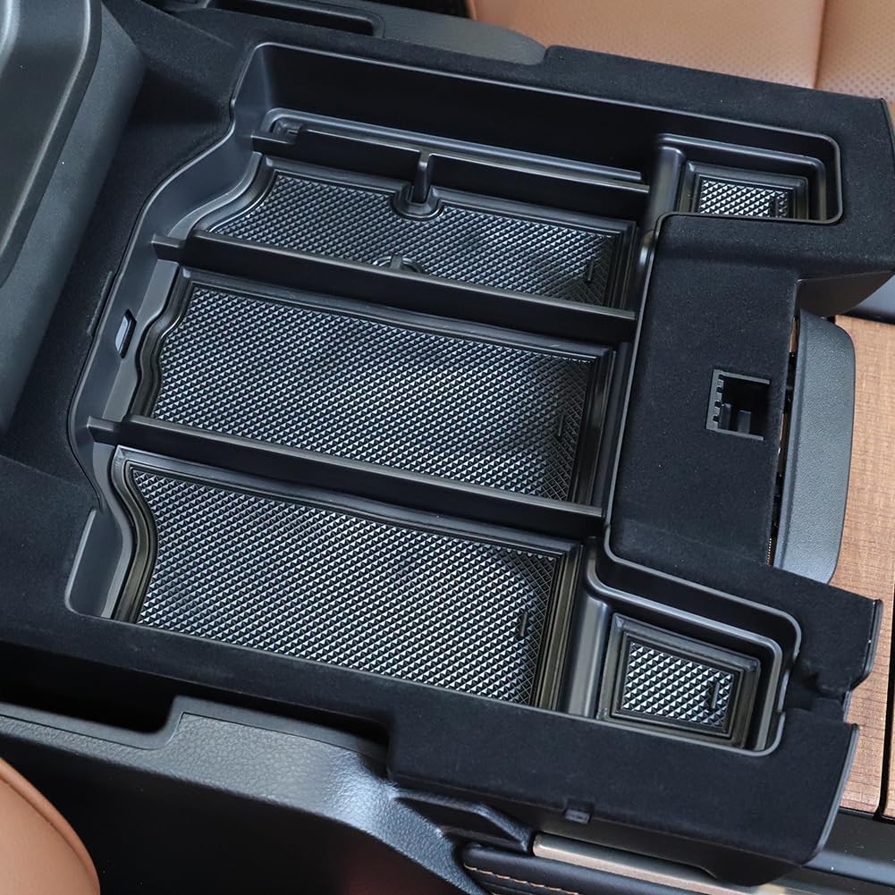 RMOURTEKK Center Console Organizer Tray Compatible with Dodge RAM 2026 2025 2024 2023 2022 2021 2020 2019 1500 2500 3500 Shell Armrest Box Insert Tray Accessories（Full Size Without Coin）