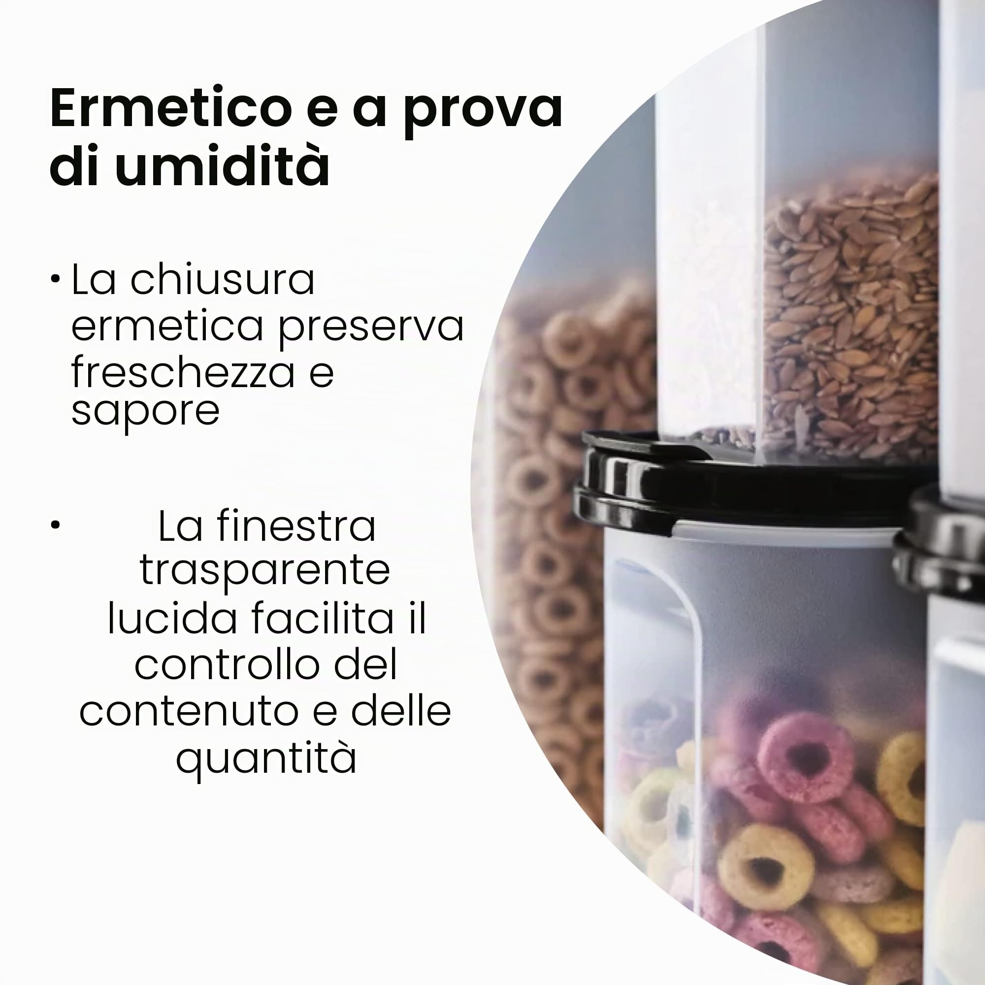 Tupperware Brand Modular Mates - Set di 5 contenitori ovali per alimenti secchi con coperchi (2, 4, 7, 9 e 12 tazze) – ermetici, lavabili in lavastoviglie e senza BPA