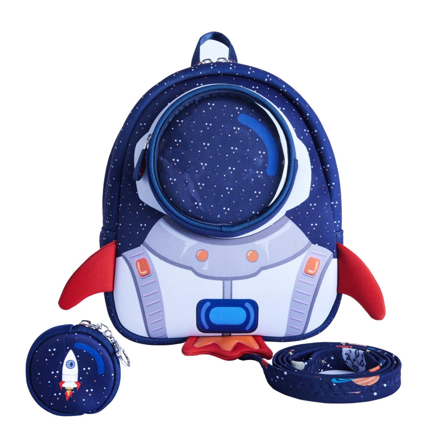 (Rocket with Safety Leash(3-9 Years)) - Rocket Toddler Backpack with Leash,3-9 Years Anti-lost Kids Backpack,Children Backpack for boys girls - One Size