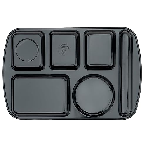 Miniatura 8 de G.E.T. Bandeja escolar para cafetería, 6 compartimentos, para diestros, 10 x 15 pulgadas, color rojo (paquete de 4)