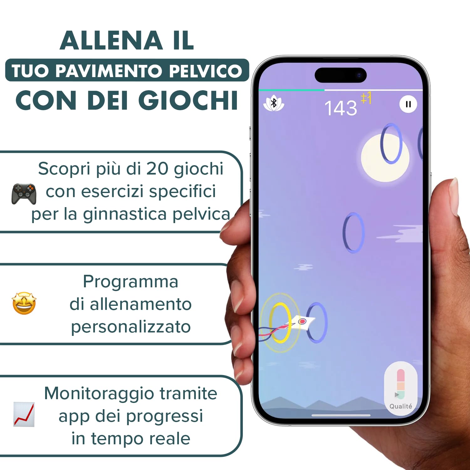 PERIFIT Care, Esercitatore Pélvico con App, Incontinenza & Post-Parto | Rinforza Pavimento Pelvico della Donna, Esercizi di Kegel, Biofeedback, Perdite Urinarie, Menopausa, Dispositivo Medico CE