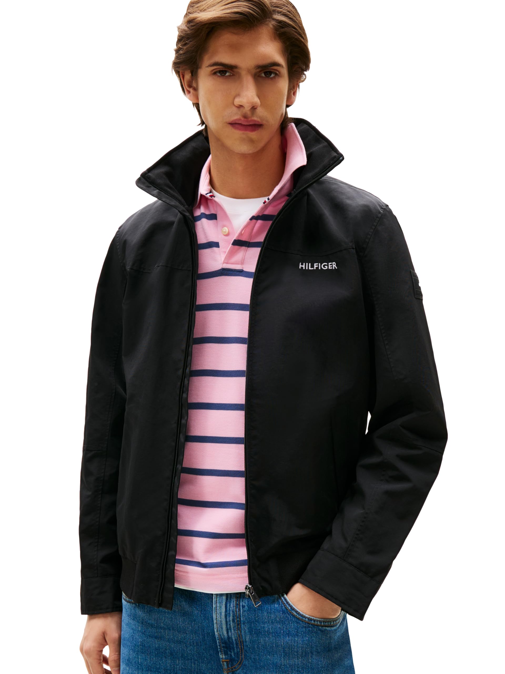 Tommy Hilfiger Men's Lightweight Waterproof Regatta Bomber Jacket