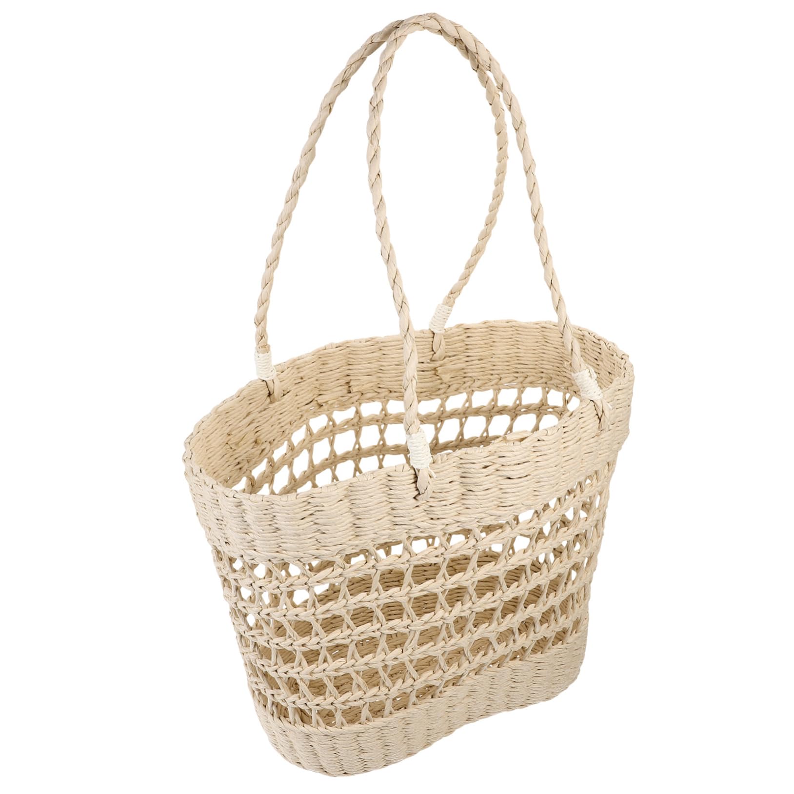 Bolso Tote de Rafia Ligera Mano para Mujer Bolsa de Playa Portátil y Versátil para Vacaciones y Diario Diseño y Estilo