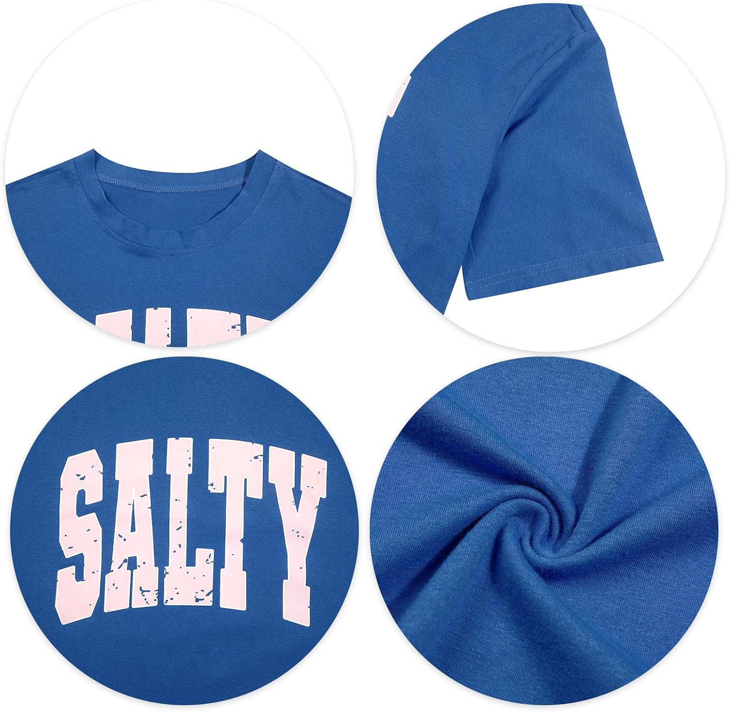 Salty Beach Oversized Graphic Tees: Womens Summer Beach Tshirts Hawaii Shirt Casual Short Sleeve Tops - Image 5