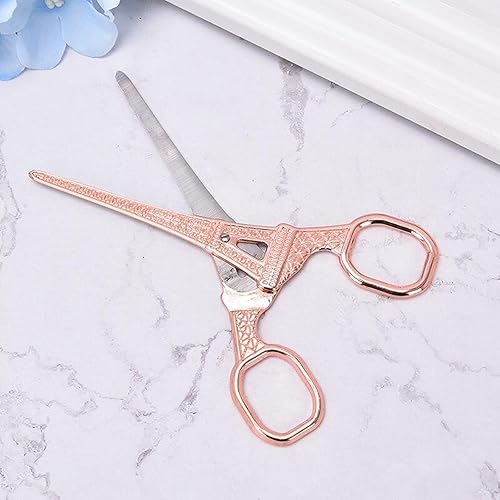 Miniatura 3 de Arolly Tijeras de bordado de la Torre Eiffel, tijeras de bordado afiladas de acero inoxidable de 5.51 pulgadas para manualidades, tijeras de coser,
