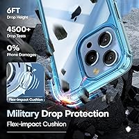 Vista 4 de TAURI Funda para iPhone 13 Pro Max, [no amarillenta] [protección contra caídas de grado militar] Funda a prueba de golpes para iPhone 13 Pro Max