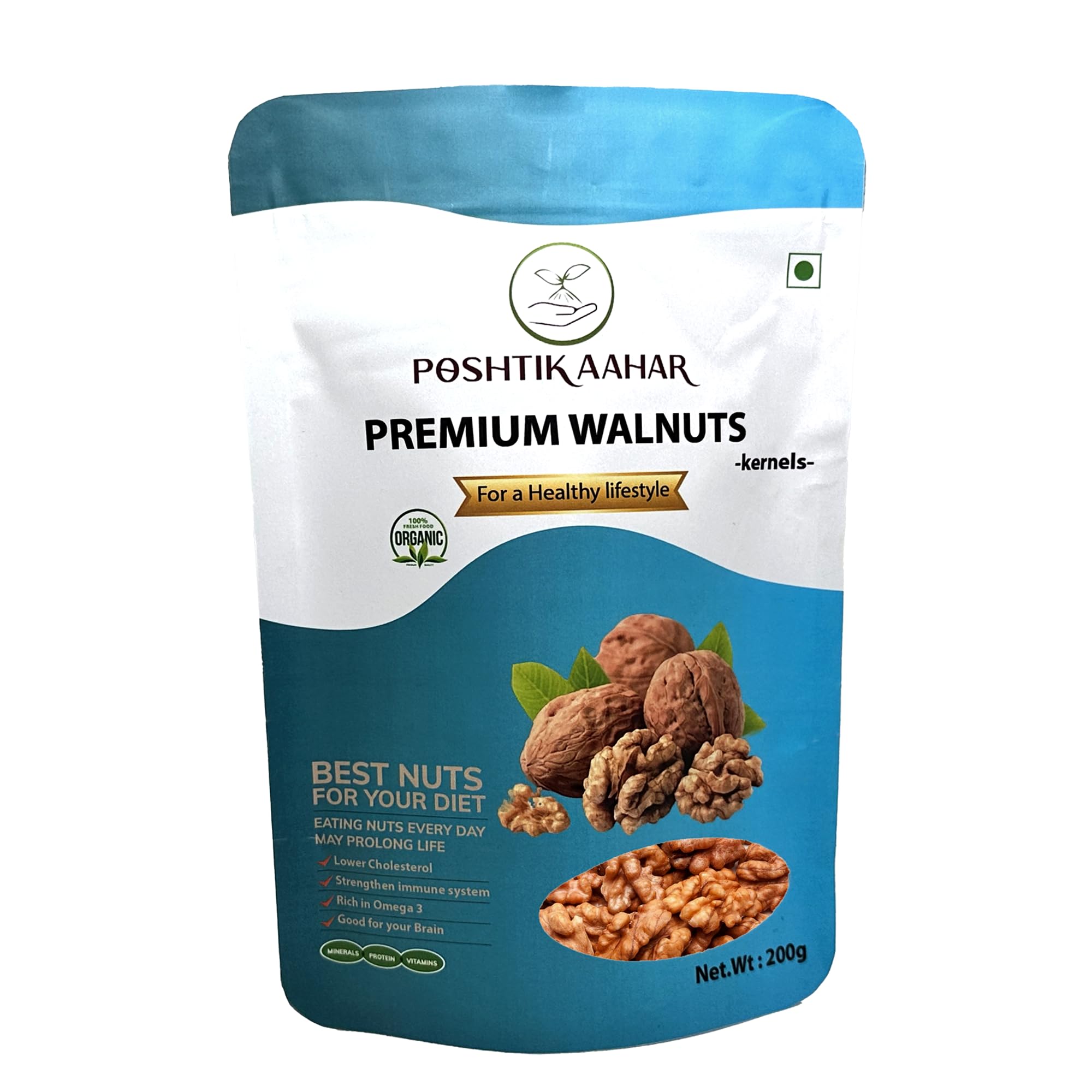 Poshtik Aahar Premium Walnut Kernels | Dry Fruits, Walnut, Healthy Snacks, Nuts and Dry Fruits, Walnut Without Shell, Akhrot, Rich in Fiber, Boost Immunity, Healthy Nutritious (Pack of 1) 200g (B0DF1T7VY4) Amazon Price History, Amazon Price Tracker