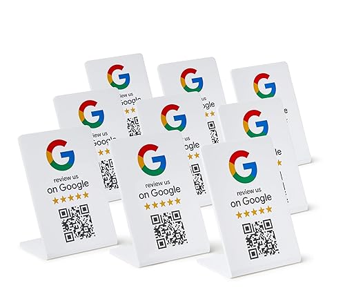Google Review Stand - NFC & QR Code, Easy Setup,