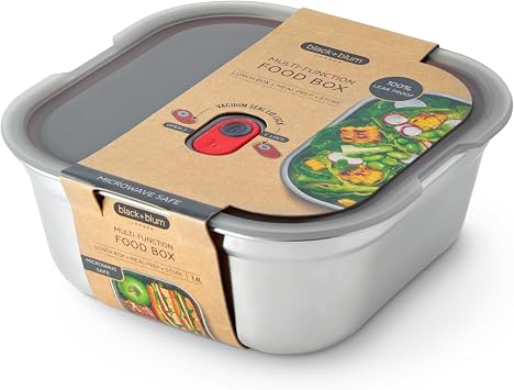 BLACK + BLUM Stainless Steel Lunch Box | Microwave Safe Container | 47 oz