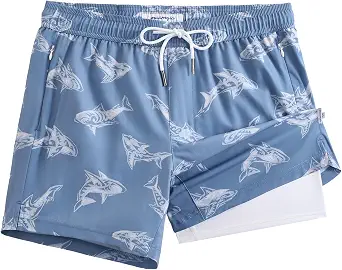  Mens Swim Trunks with Compression Liner 5 Inch Quick Dry for Beach
