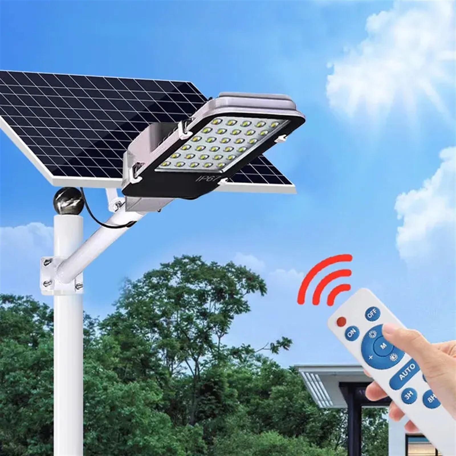 Lampa solarna zewnętrzna, Lampy solarne Zewnętrzne, super jasne, dzielone słoneczne latarnie uliczne Wodoodporna dioda LED Solarne lampy uliczne Podwórkowe lampy uliczne Bezpieczeństwo Powódź Oświetle
