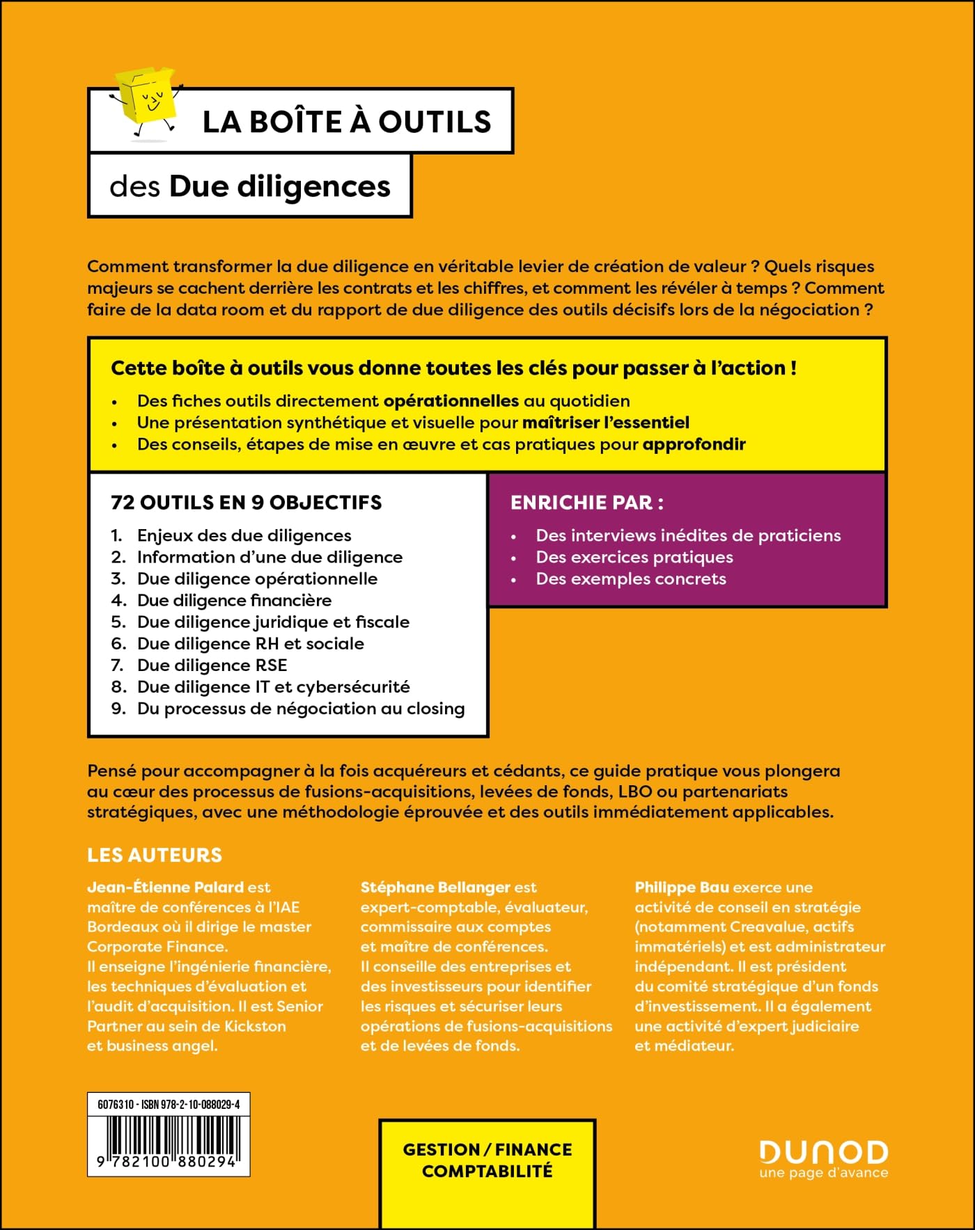 La boîte à outils des due diligences: 72 outils et méthodes