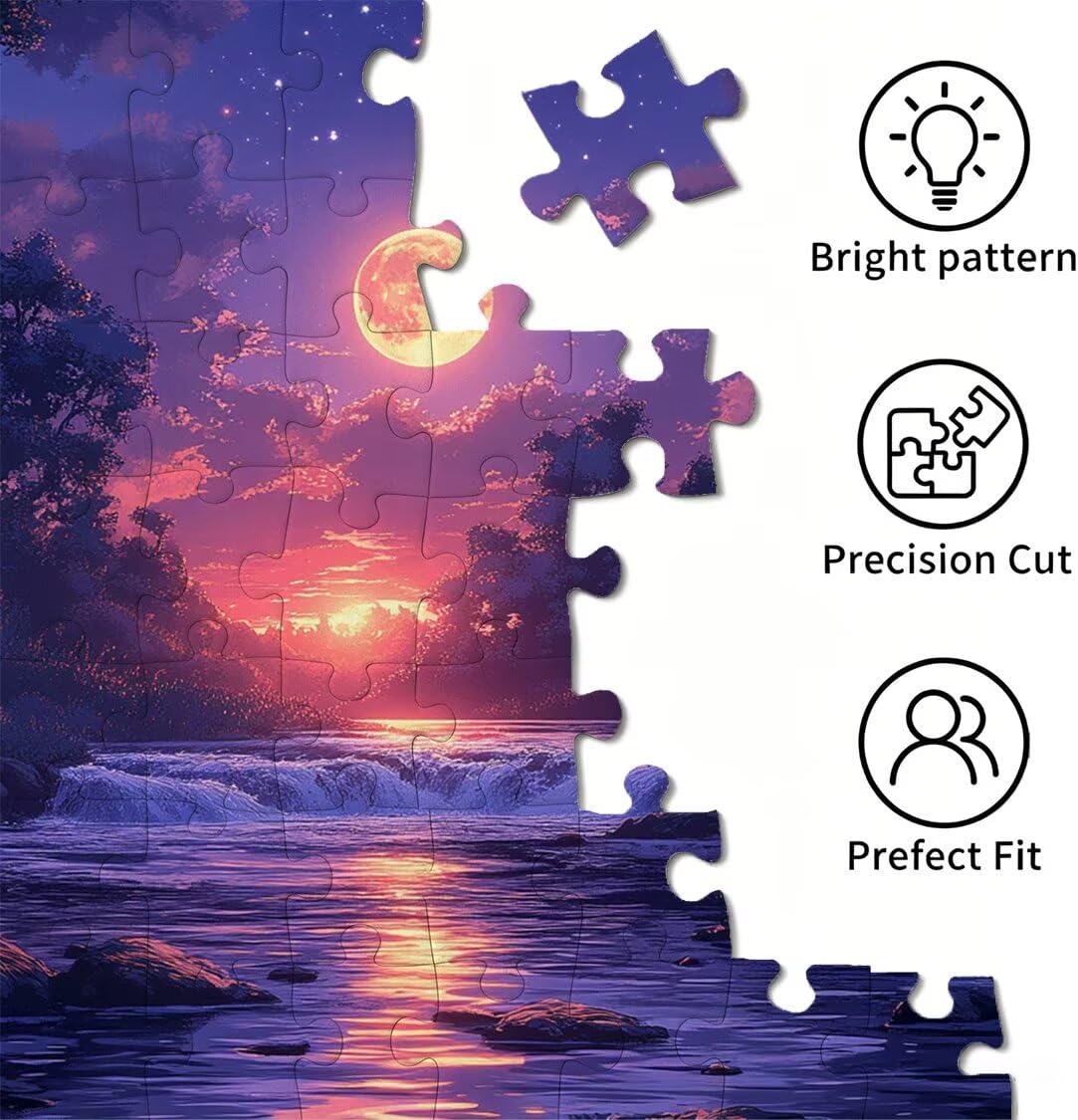 Puzzle 2000 sztuk 99x70 cm, puzzle dla dorosłych księżyc krajobraz, n-849