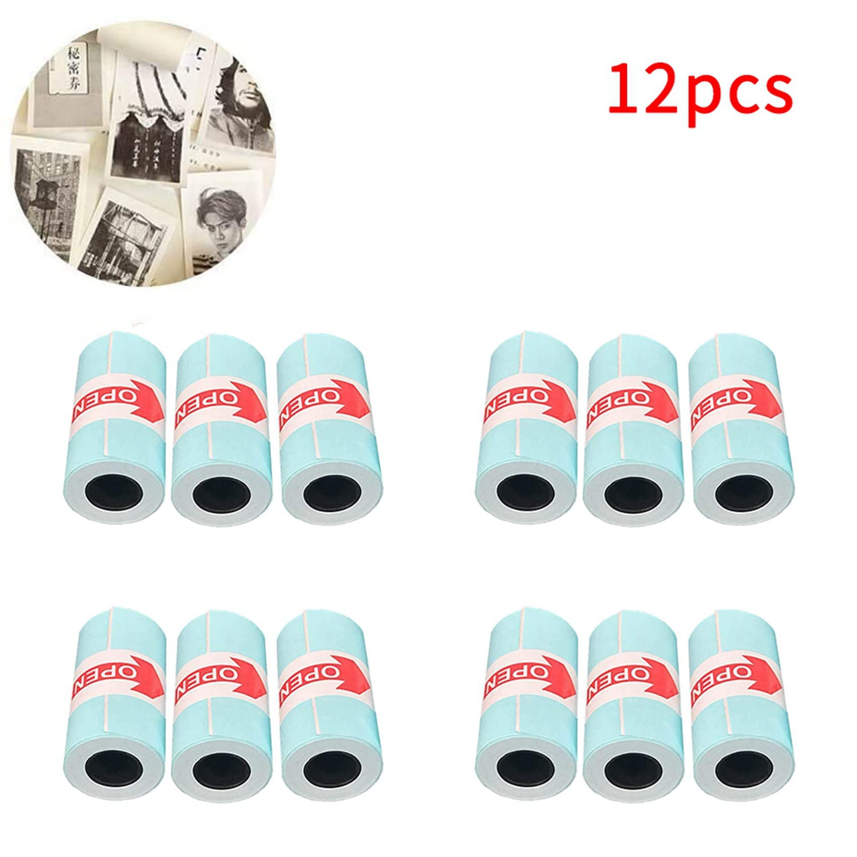 36 rolek naklejki papier termiczny 57 mm x 30 mm samoprzylepna drukarka termiczna do drukarki kasy paragonów POS