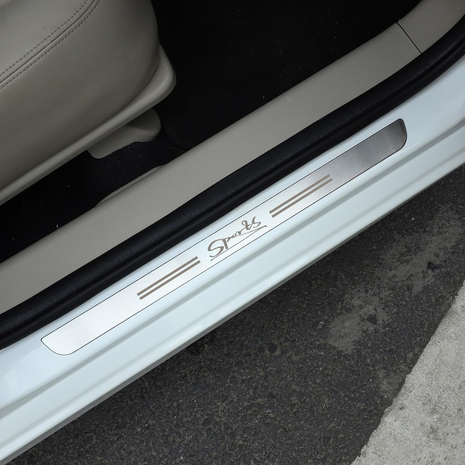 Generic Door Sill Guards Protector for Ram 1500 2500 3500 Stainless Steel Door Entry Guards for Ram 1500 2500 3500, 4pcs/Set (Silvery)