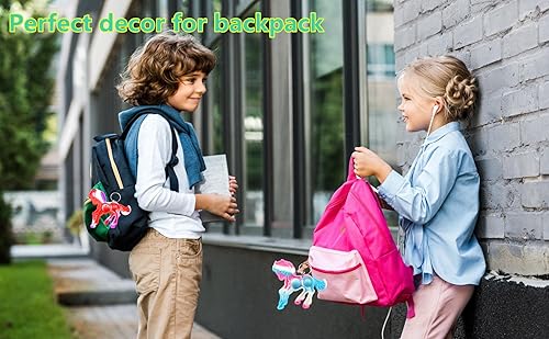 Miniatura 5 de Mini llavero de burbujas a granel para regalo, regalo pequeño de cumpleaños para estudiantes de aula, niños y niñas, regalos pequeños, Arco iris