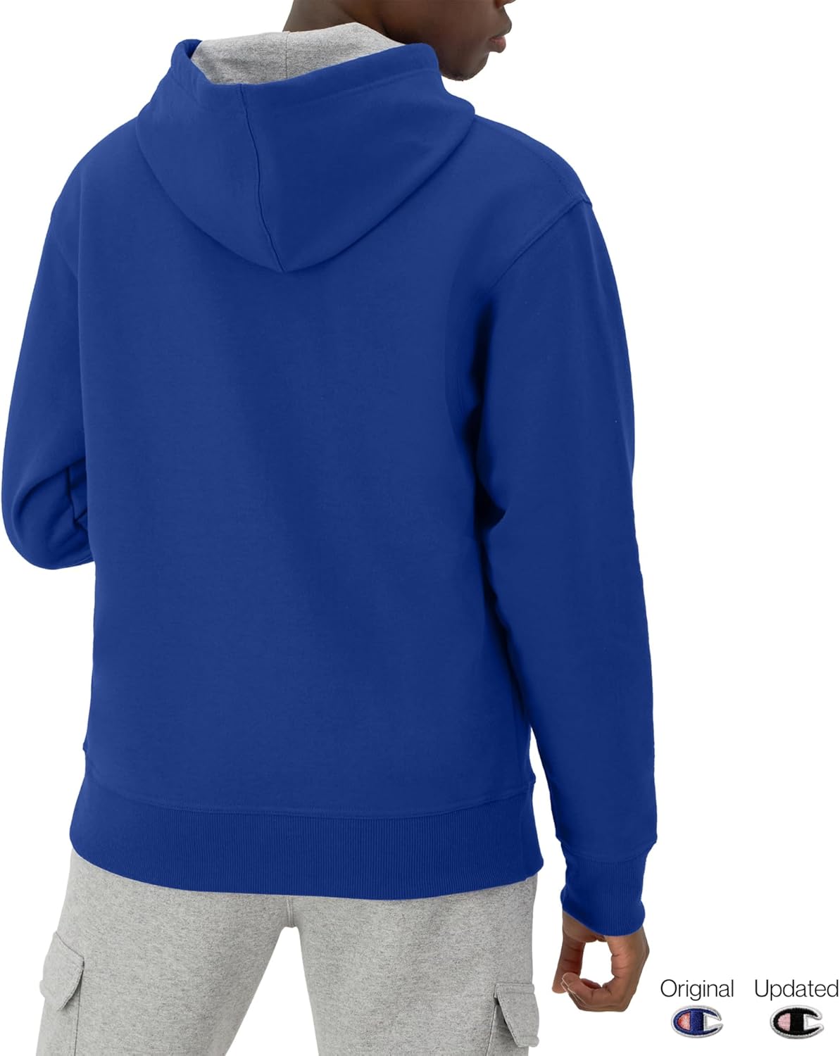 Champion Men's Pullover Fleece Hoodie, Midweight, C Logo (Reg. Or Big & Tall) - Image 3