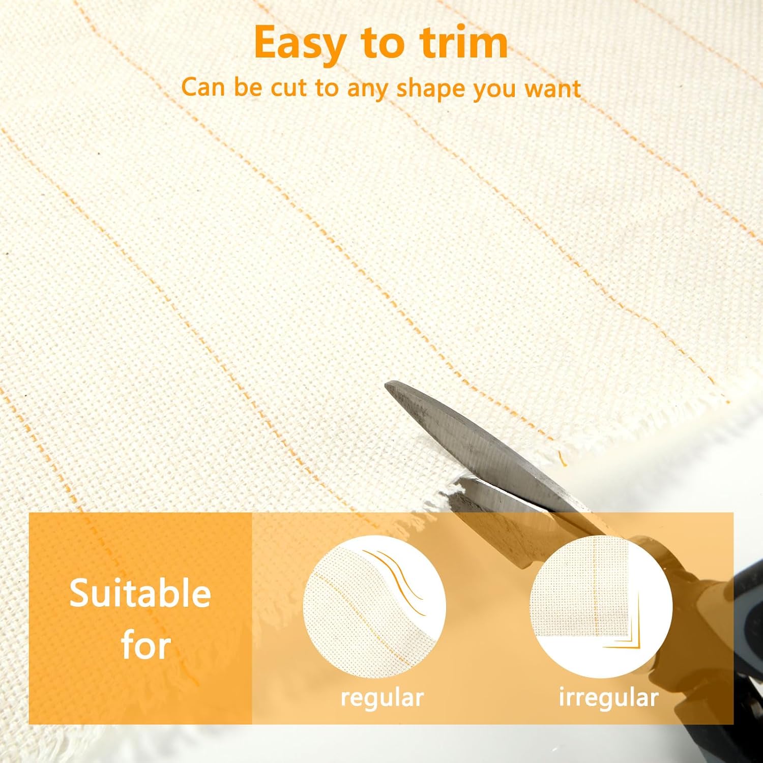82 inch Primary Tufting Cloth with Marked Lines Premium Monks Cloth Punch Needle Cloth Needlework Fabric for Tufting Gun, Rug-Punch, Punch Needle, Tuft Word Art Embroidery Crafts Favors (3M/118in)