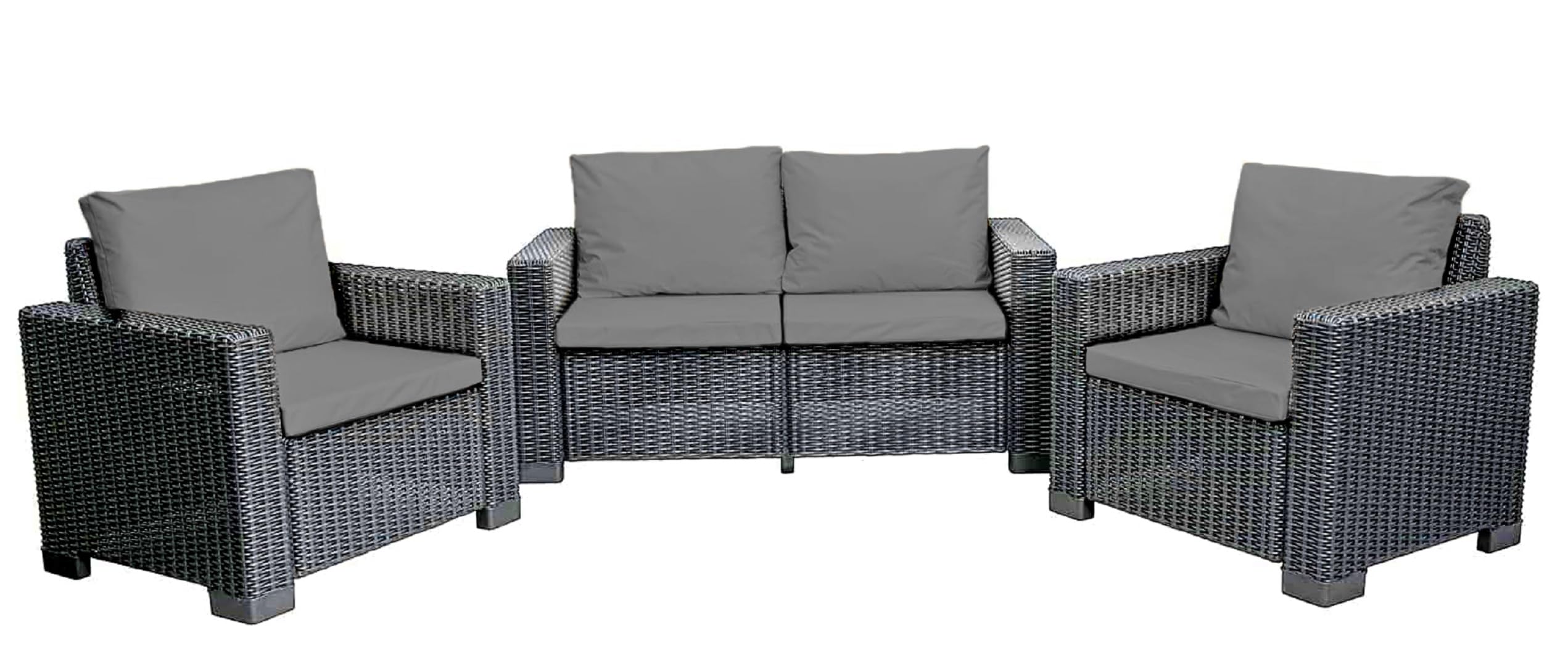 Sapphire Collection Outdoor Garden Rattan seat cushions Water Resistant Pad  for Keter Allibert California Furniture Patio Chair Cushion Only Padding