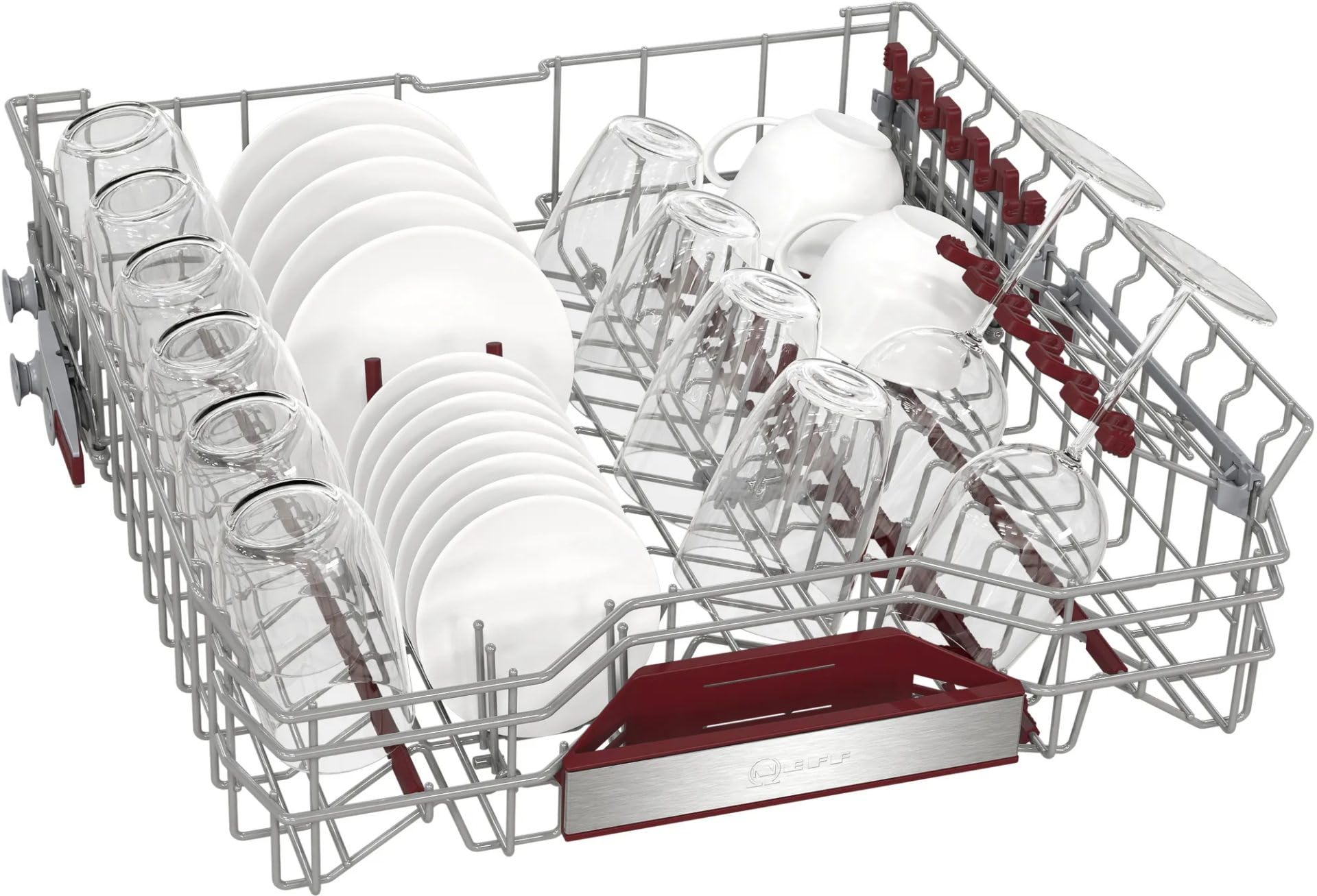Neff S145ECS15E, N 50, inteligentna zmywarka do naczyń, częściowo zintegrowana 60 cm, zmywarka do naczyń, wyprodukowano w Niemczech, szuflada na sztućce, bardzo cicha, otwarta na sucho, intensywne