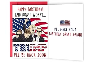 Witty Birthday Card Tailored for Trump Enthusiasts: Expressing Gratitude to Your Dad,...