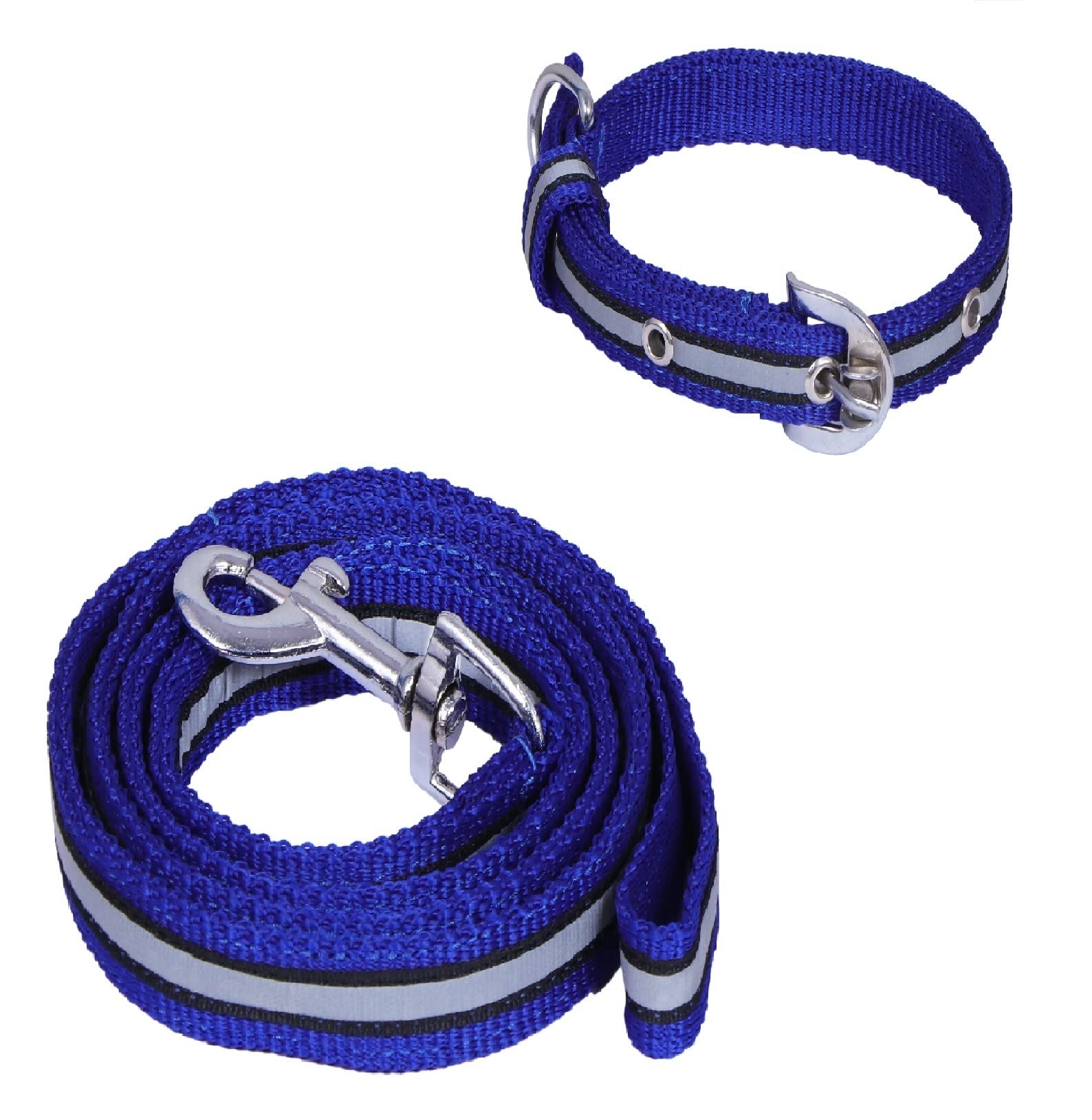 Quickato Reflective Rope Blue Puppy Belt/Puppy Collar Belt Dog Collar & Leash Dog Collar & Leash (Medium, Blue, Grey) (B0C6188CFX) Amazon Price History, Amazon Price Tracker