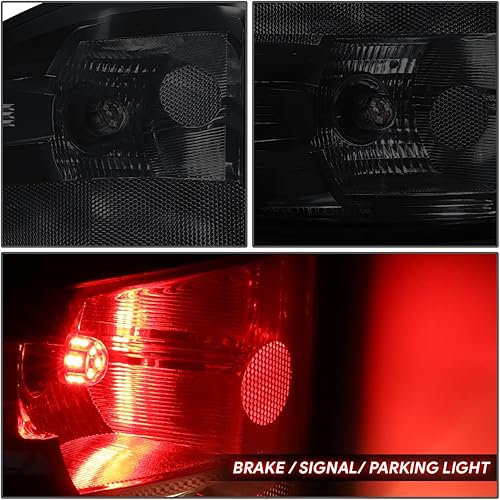 Miniatura 3 de DNA MOTORING TL-ZTL-005-BKSM - Par de luces traseras compatibles con Silverado Sierra 150007-14 Silverado Sierra 2500HD 3500, rojo