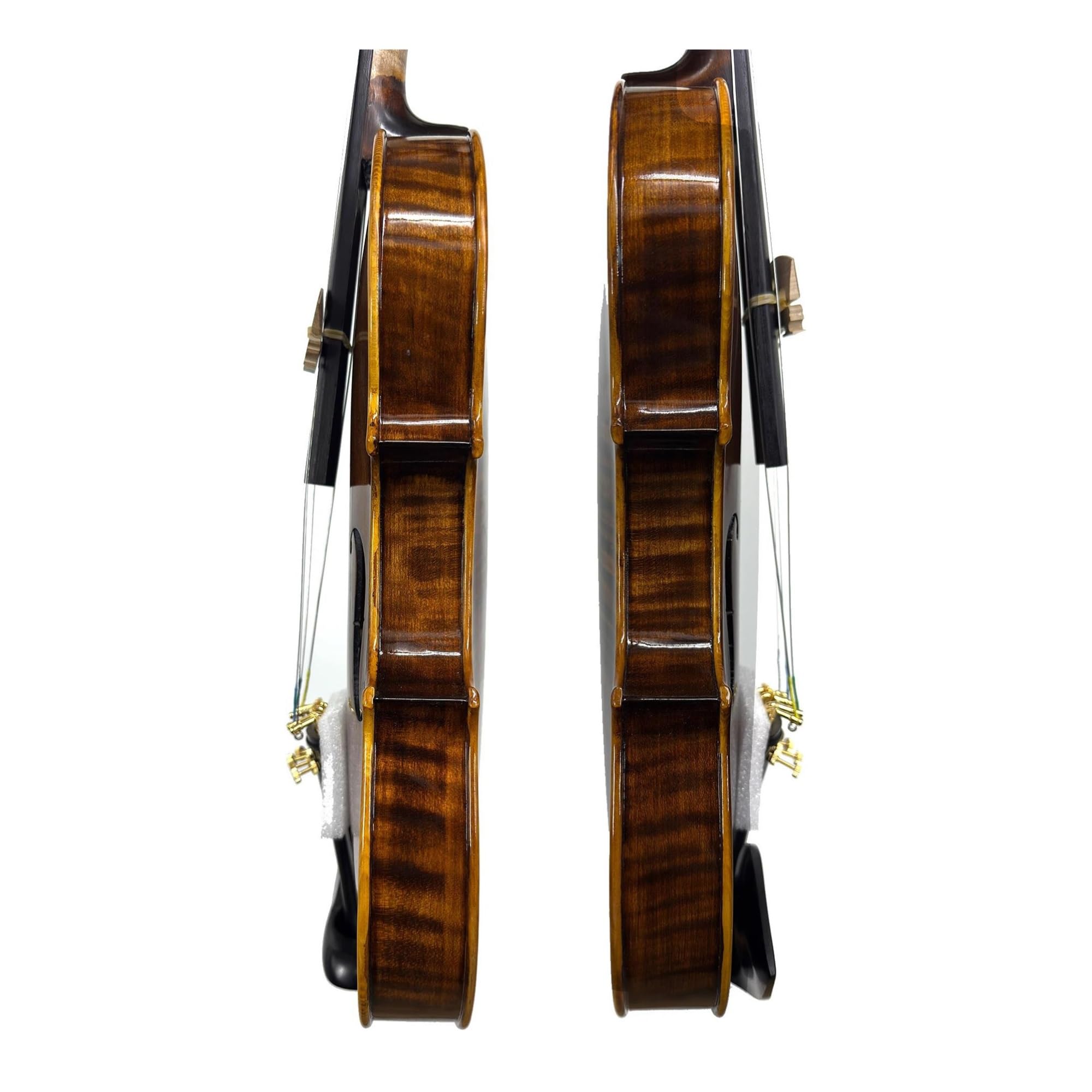 Instrumento De Violín Violín Lacado De Arce Flameado Tablero De Abeto Antiguo 4/4 Hecho A Mano(3/4)