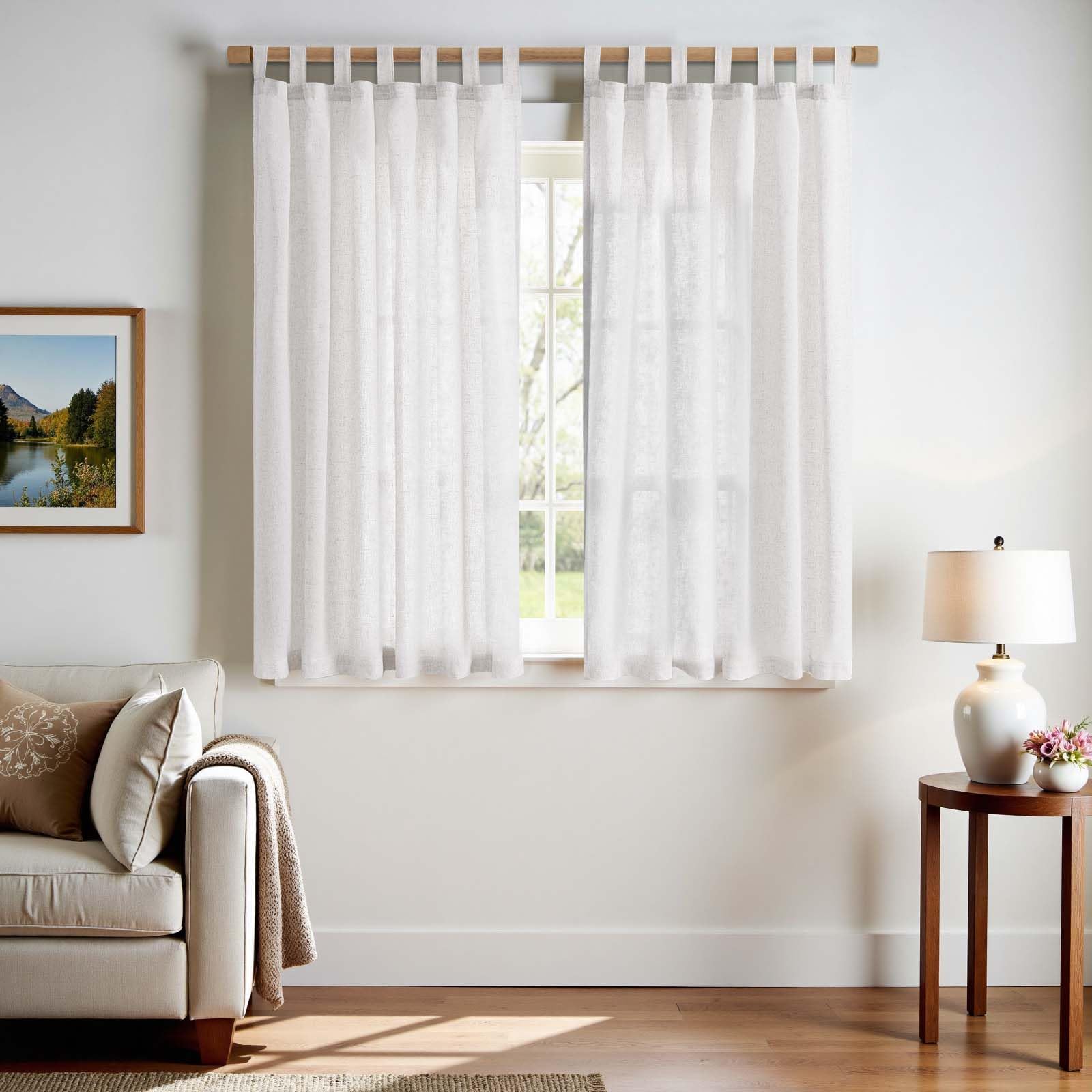 Cortinas De Gasa Con Trabillas 2 Uds Naranja 140x140 Cm CFW75216