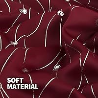 Vista 85 de BGment Room Darkening Curtains 95 Inches Long, Grommet Thermal Insulated Blackout Curtains with Wave Line and Dots Printed for Bedroom, 2 Panels