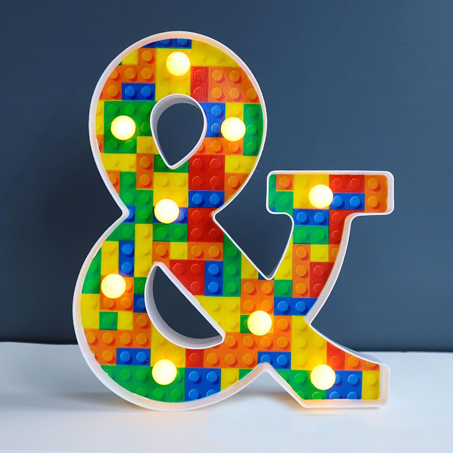 Blocks like LED Marquee Letter Lights, Light Up Letters Glitter Alphabet Letter Sign Battery Powered for Night Light Birthday Party Wedding Girls Gifts Home Bar Christmas Decoration — image 1