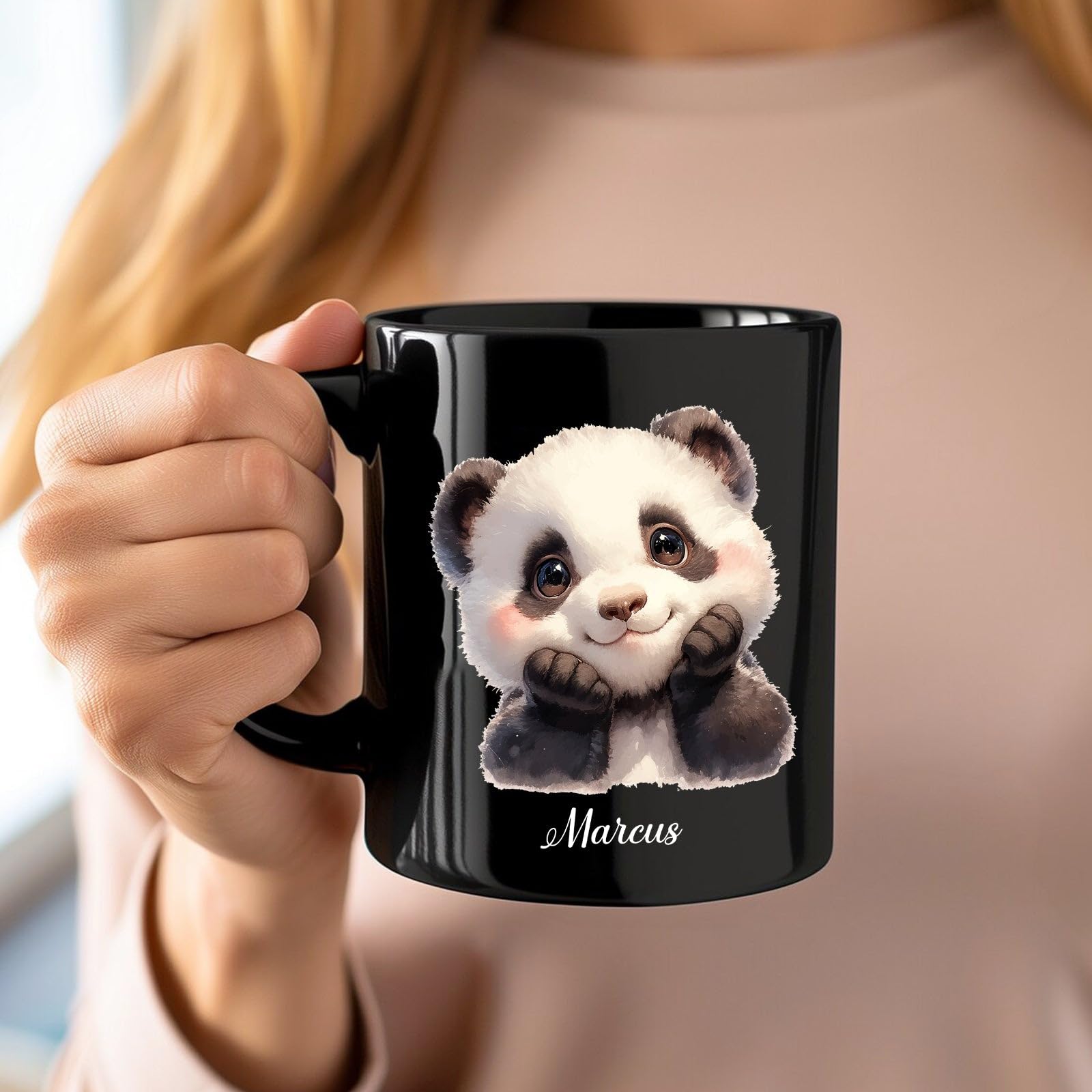 Amazon.com: Cute Panda Ceramic Cup, Personalized Panda Enthusiast