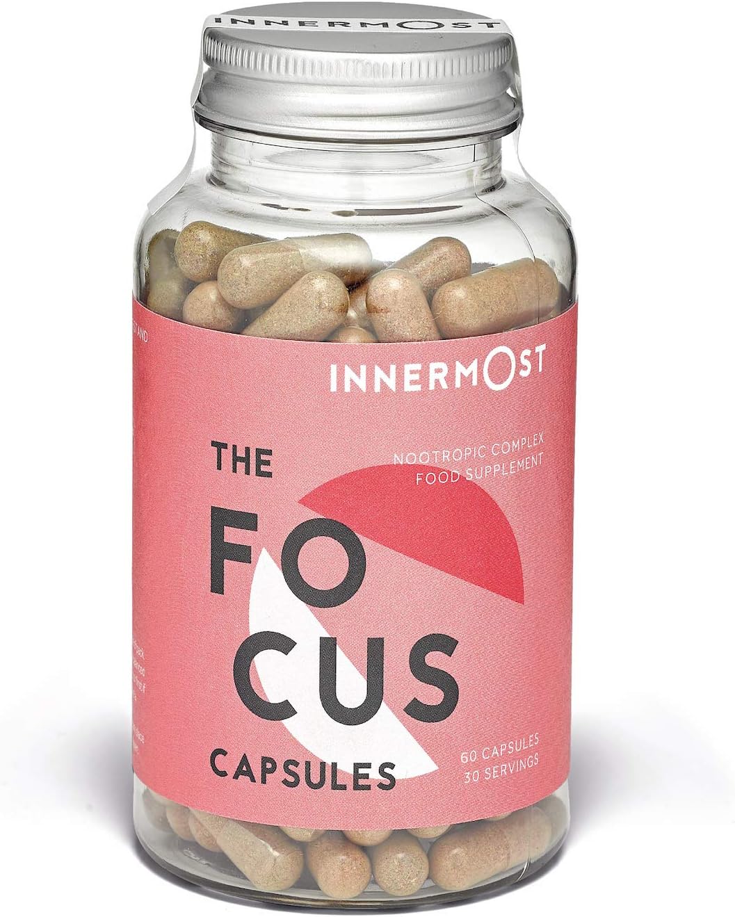Innermost The Focus Capsules: Daily Nootropic Brain Supplements for Cognitive Performance, an Award-Winning Blend of Vegan Ingredients Formulated to Boost Focus, Memory and Concentration, 60 Capsules