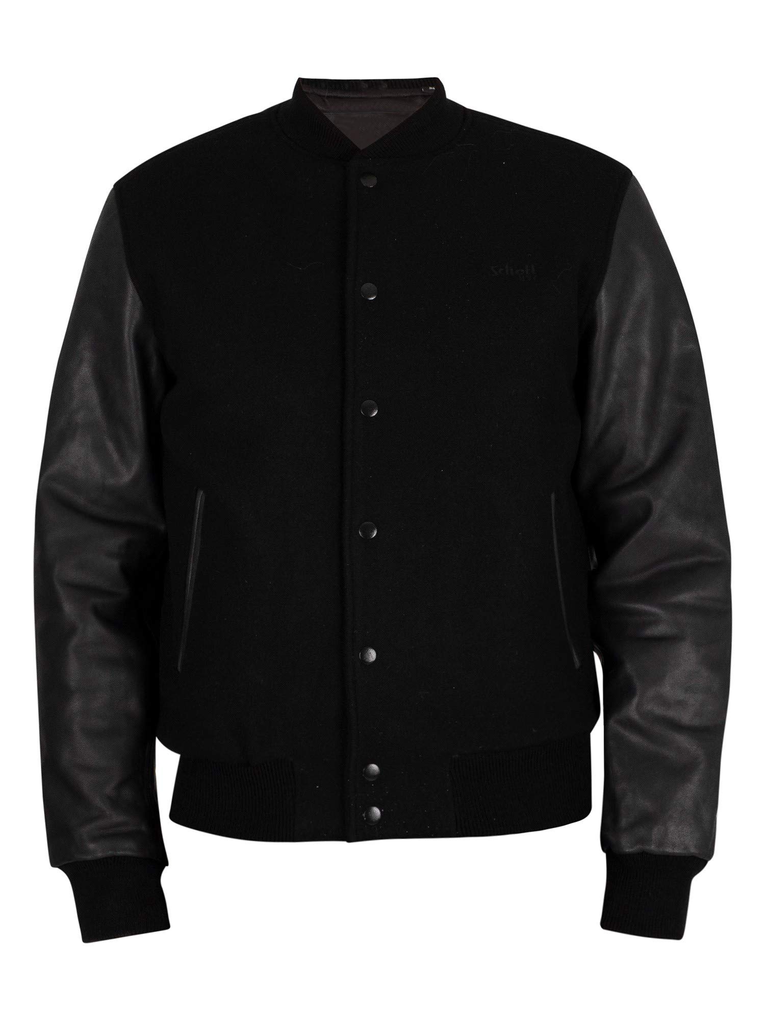 Schott NYC Męska kurtka skórzana Lcusa, czarny/czarny., XL