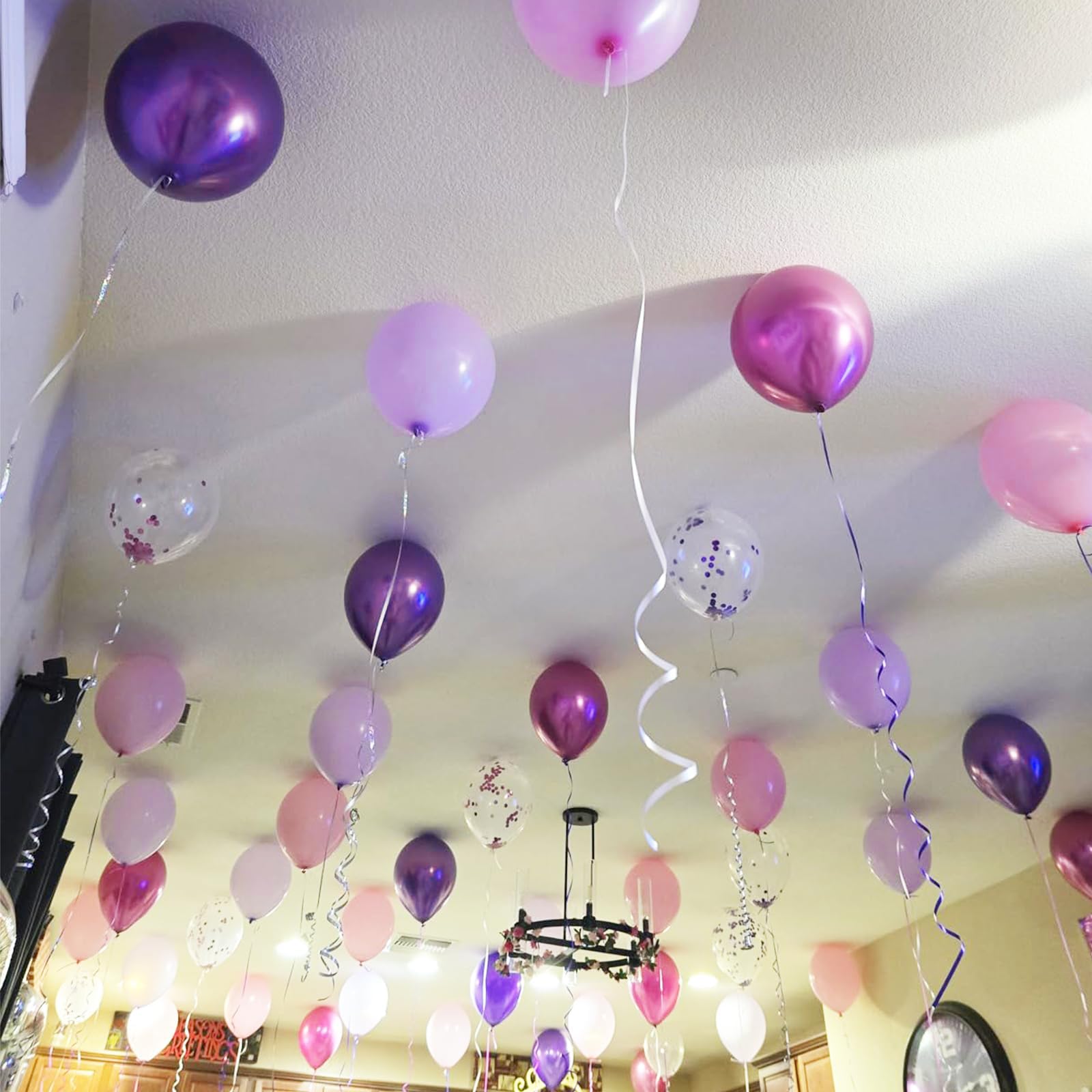 Palloncini Compleanno Rosa Viola, 62 Pezzi Kpop Compleanno Lilla, Palloncini Unicorno Lilla con Viola Metallizzati per Decorazioni K Pop Compleanno Unicorno Bambina Baby Shower, 12 Pollici