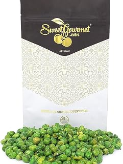 SweetGourmet Green Peas Gluten-Free Healthy Snack, 1-Pound Resealable Bag, Air-Fried Crunchy and Lightly Sea Salted