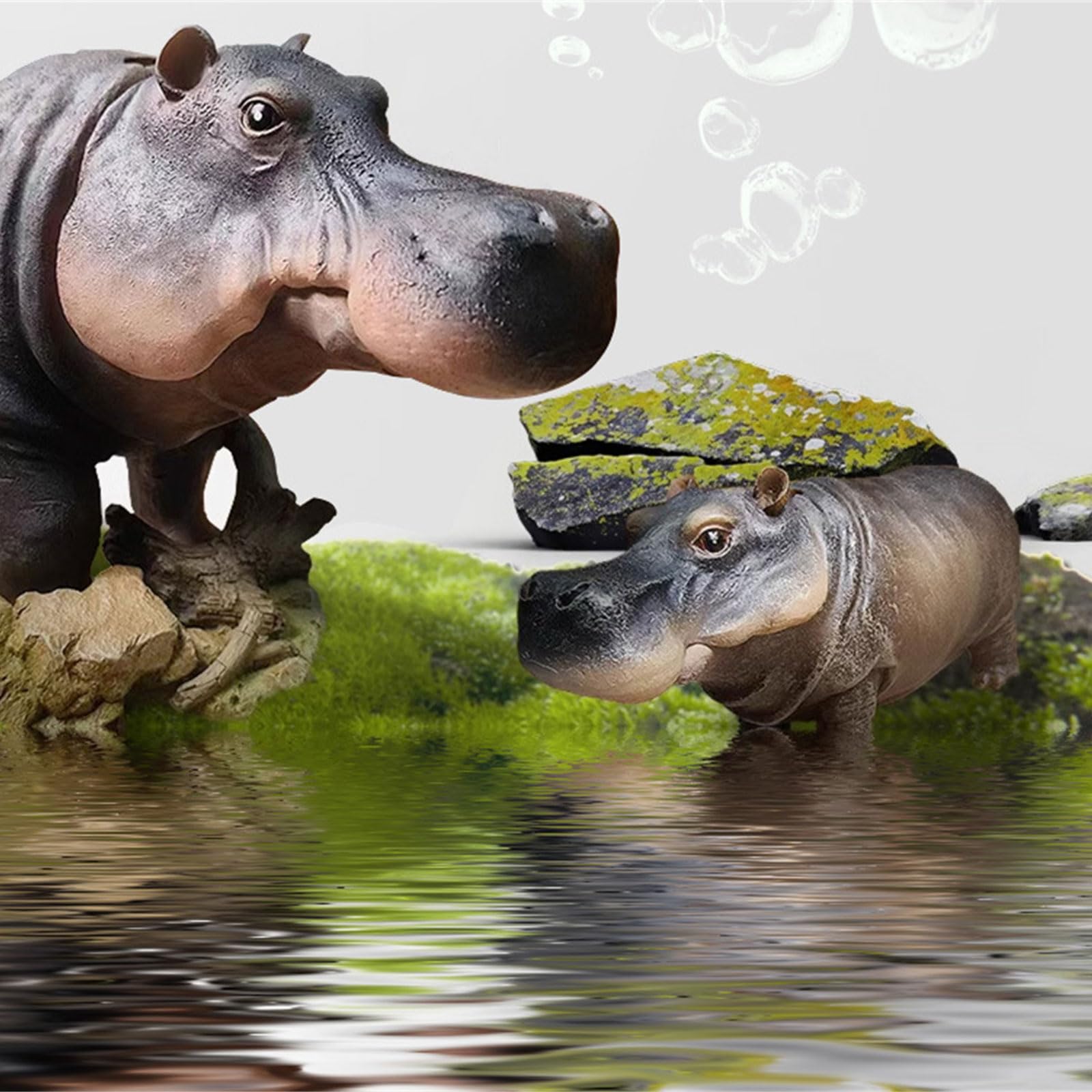 Ippopotamo decorazione acquario resina paesaggistica ornamento appassionato e professionale display accessori