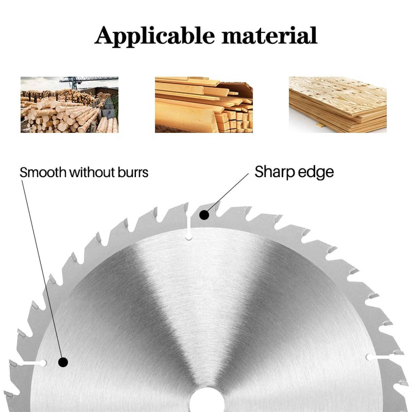 Disco De Corte De Madera 16/28/40/60/80T 160/185/190/235/250/255mm Hoja De Sierra Circular TCT Para Madera,250x30x40T
