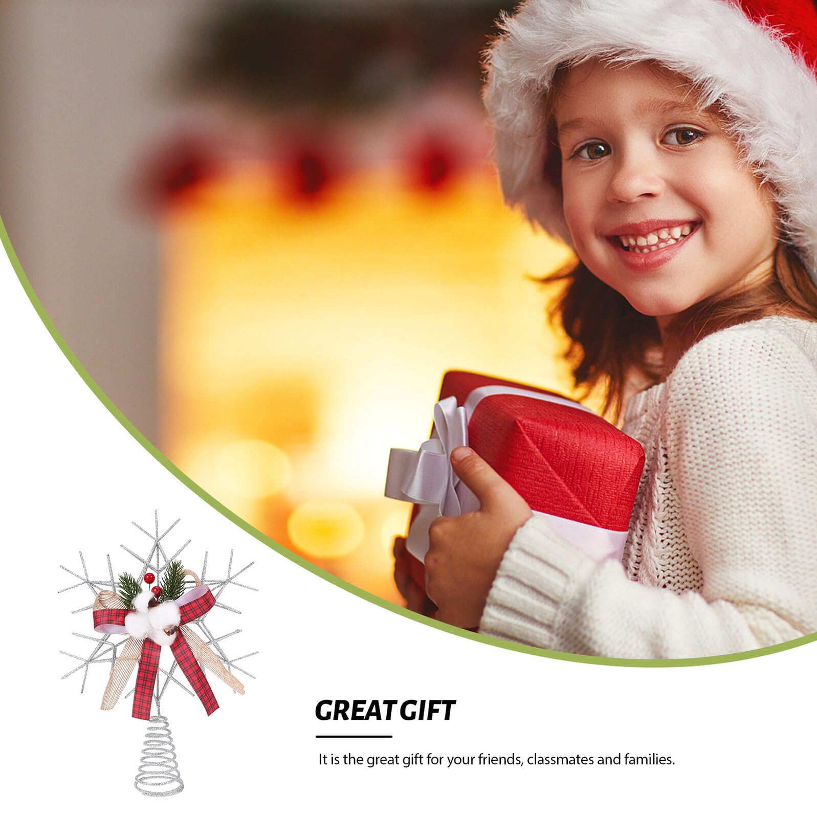 TOYANDONA Estrella Copa del Árbol de Navidad Adorno de Hierro Forjado para Decorar el Árbol Fiestas Navideñas Adorno Punta