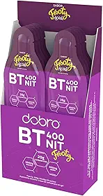BT 400 Nitrato, Dobro, Gel de Carboidrato, 400mg de Nitrato Natural com Carboidratos, Sabor Frooty Açaí - 10 sachês de 30g