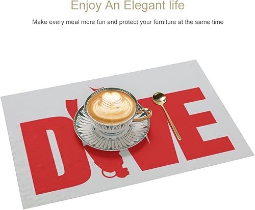 Miniatura 3 de Manteles individuales lavables para mesa de comedor, resistentes al agua, manteles individuales de PVC duraderos para cocina, interiores y exteriores