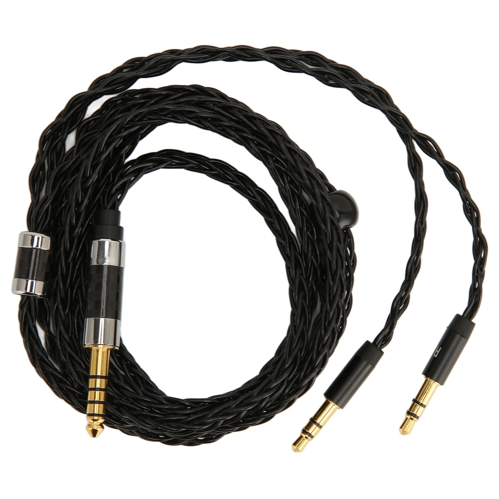 Sxhlseller 8 adriger, Symmetrischer, Versilberter Kopfhörerkabel Ersatz, 4,4 Mm auf Zwei 3,5 Mm Stecker, Kompatibel für MDR Z7 Z1R für TeloonD7100 D7200 D600 D9200 für T1 T5