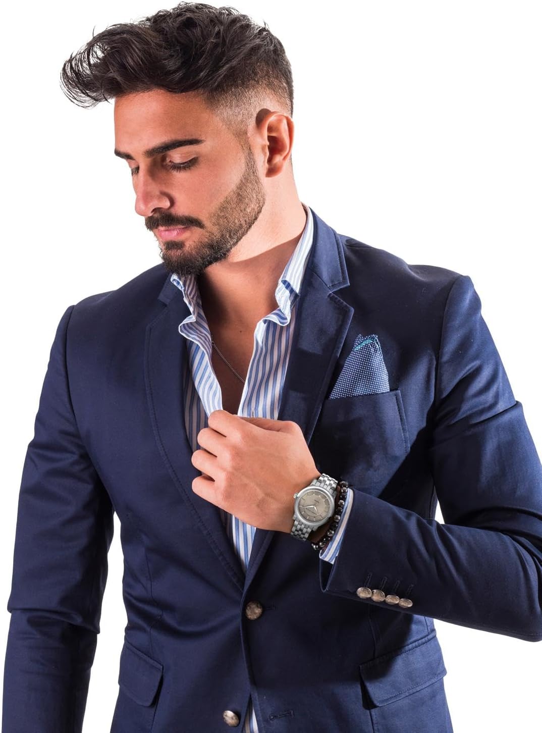 Perry Ellis Solar Men’s Watch –Sandstone Dial, Silver Alloy Band, Water-Resistant Analog - Image 7