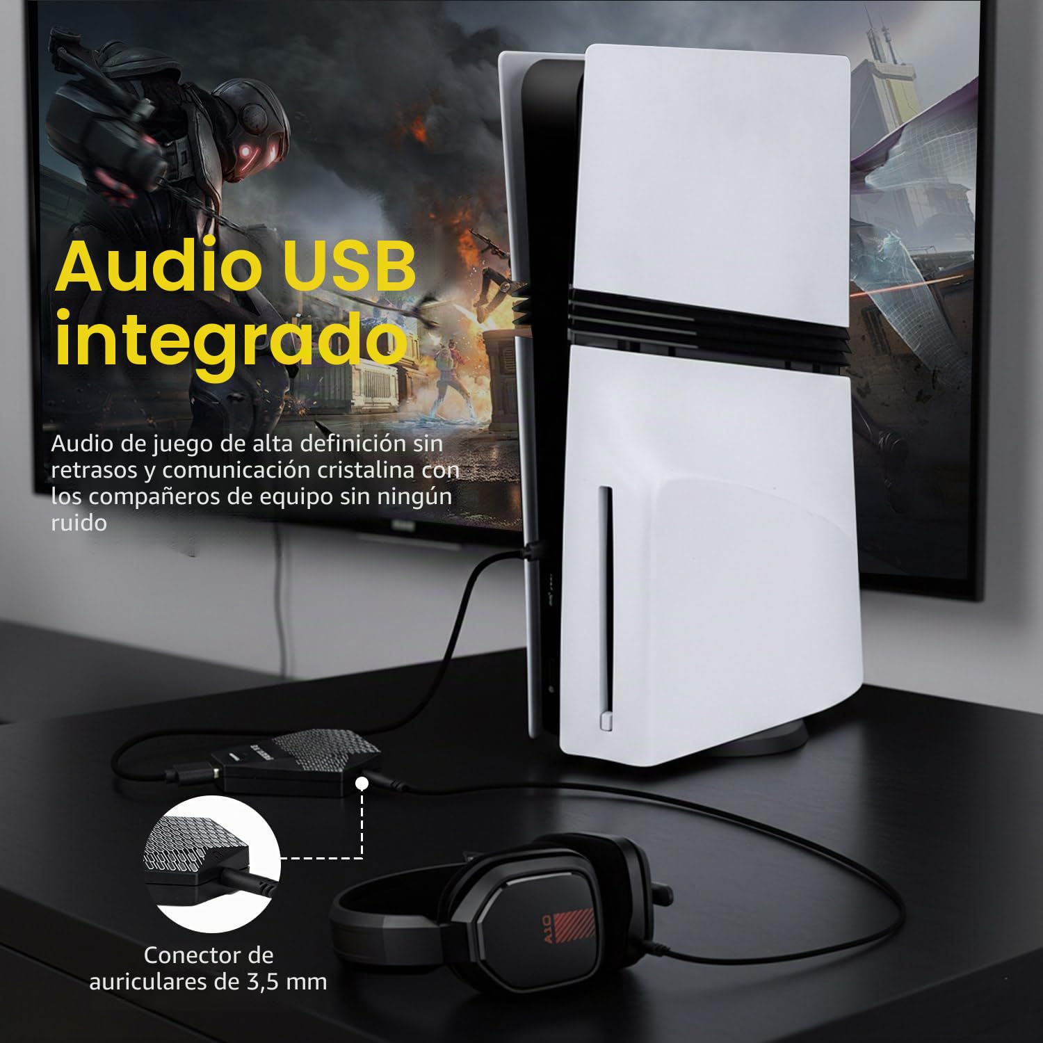 Besavior P5 Mate Pro 1000 Adaptador para PS5 - PS5 Convertidor para XIM, ReaSnow, Controller Switch, Xbox y PS4, Gaming Avanzado con Soporte Grilletes Adaptativos y Vibración, 1000Hz Baja Latencia