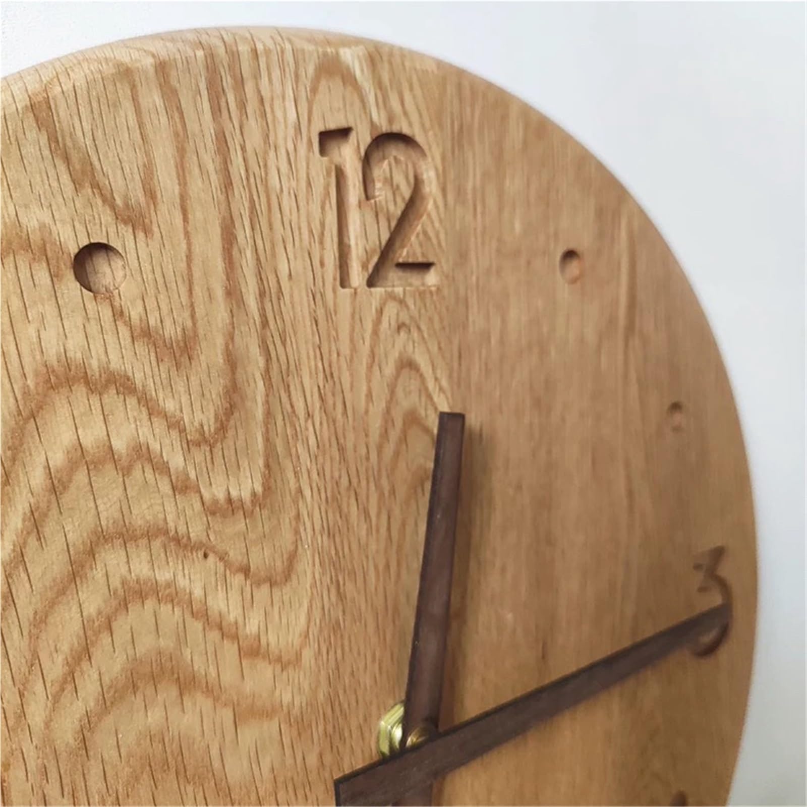 Cucina Orologio da parete in legno massello nordico con movimento al quarzo silenzioso, alimentato a batteria Decorazioni per interni
