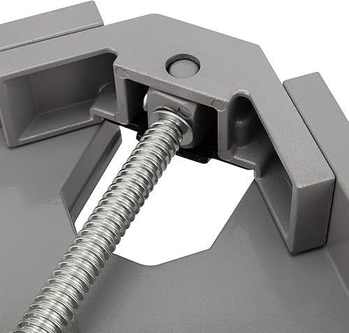 Miniatura 3 de HOZEON Paquete de 3 abrazaderas de ángulo recto, abrazaderas de esquina de 90 grados, abrazaderas de madera de un solo mango con mandíbula oscilante