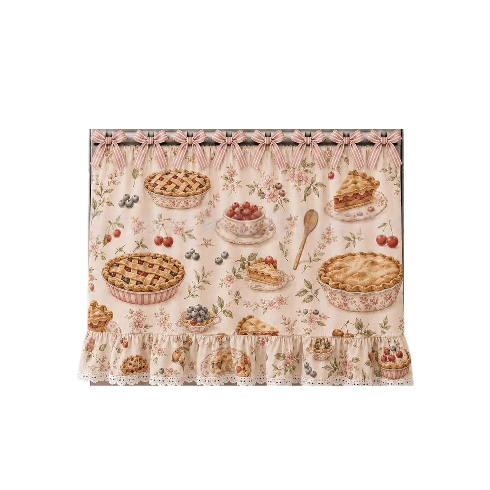 APGLSXY Functional Oven Door Cover Stove Skirt Curtain with Storage Pocket Adjustable Ribbon for Easy Installation on Appliances Dishwasher Curtain