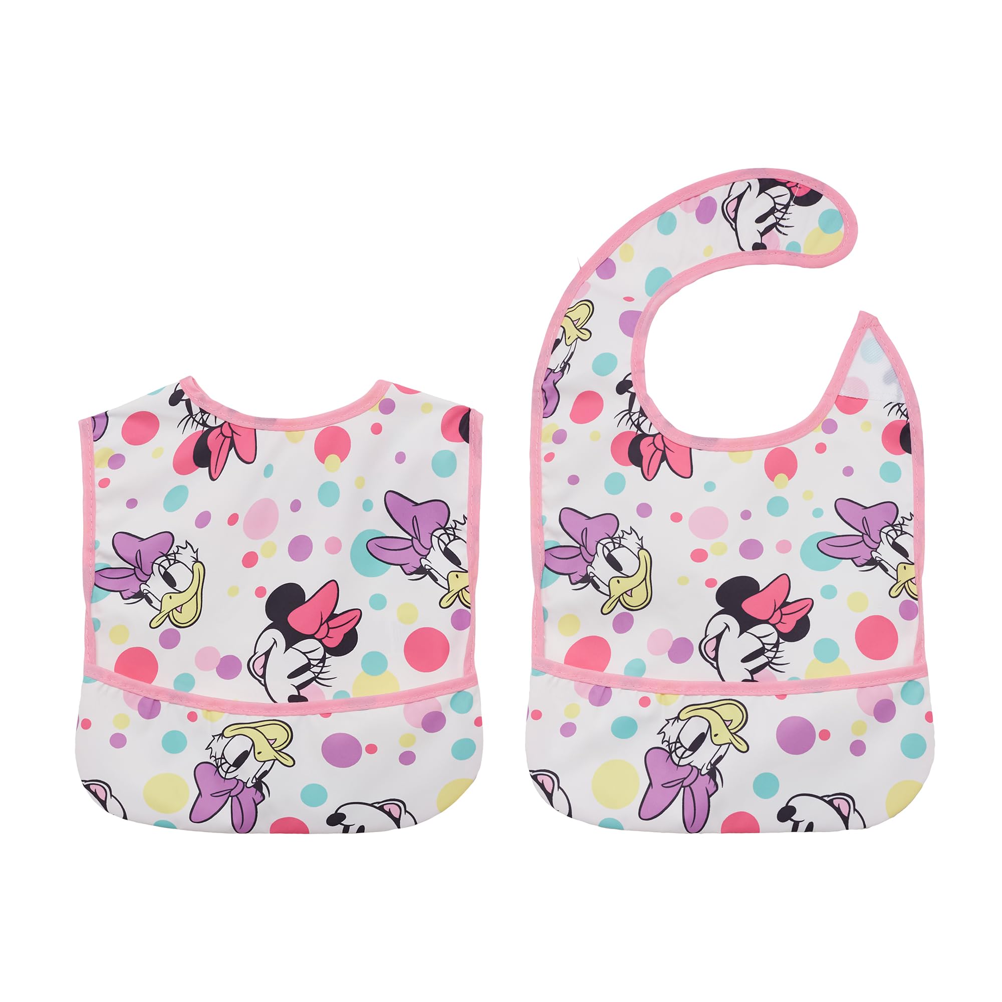 Ellepi Bavaglini Disney Plastificati con Tasca Minnie & Topolino 2 Pezzi